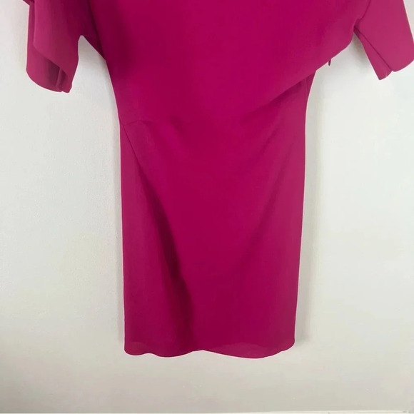 Reiss Pink Ruffle Sleeve Dress Size 0 B10 - Picture 4 of 9